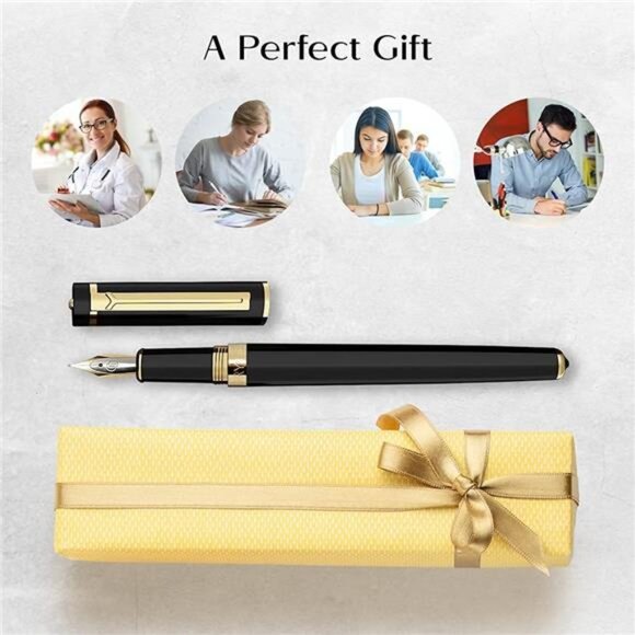 Fountain Pen and Notebook Clips - Intense Black - Medium Nib - - Picture 7 of 16